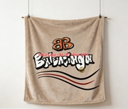 Balenciaga Graffiti Print Flannel Sofa Throw Blanket BA180